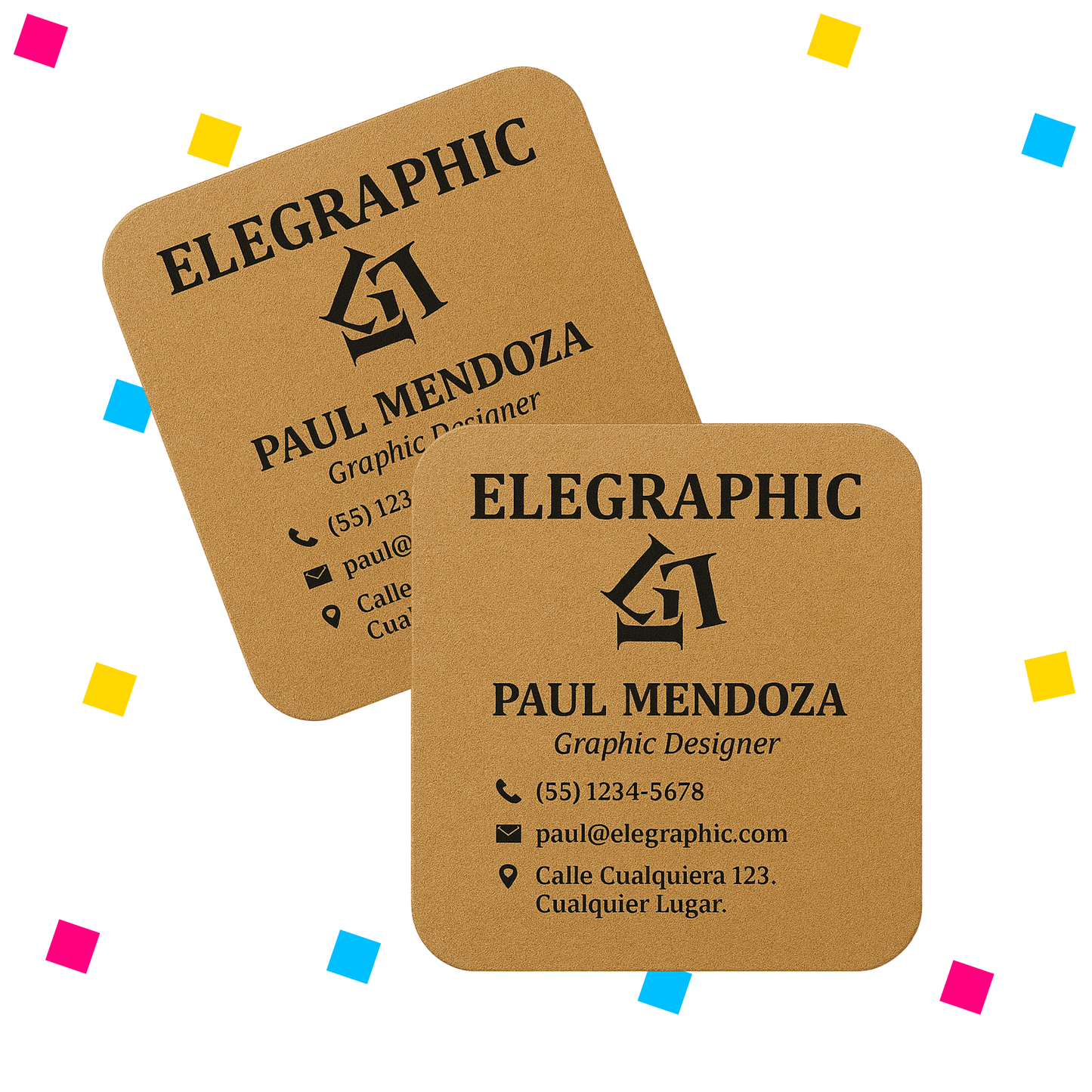 Cuadrada Kraft con despunte