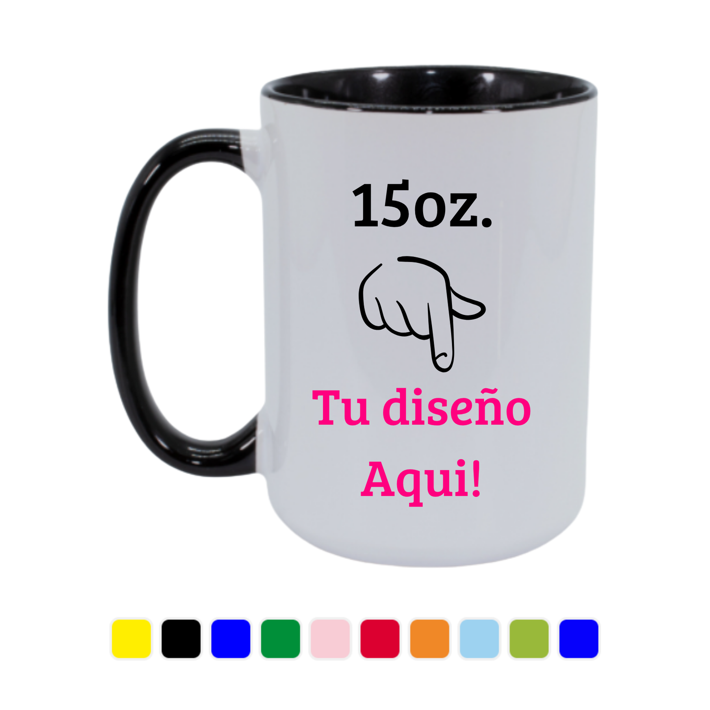 Tazón 15Oz Interior y asa de color