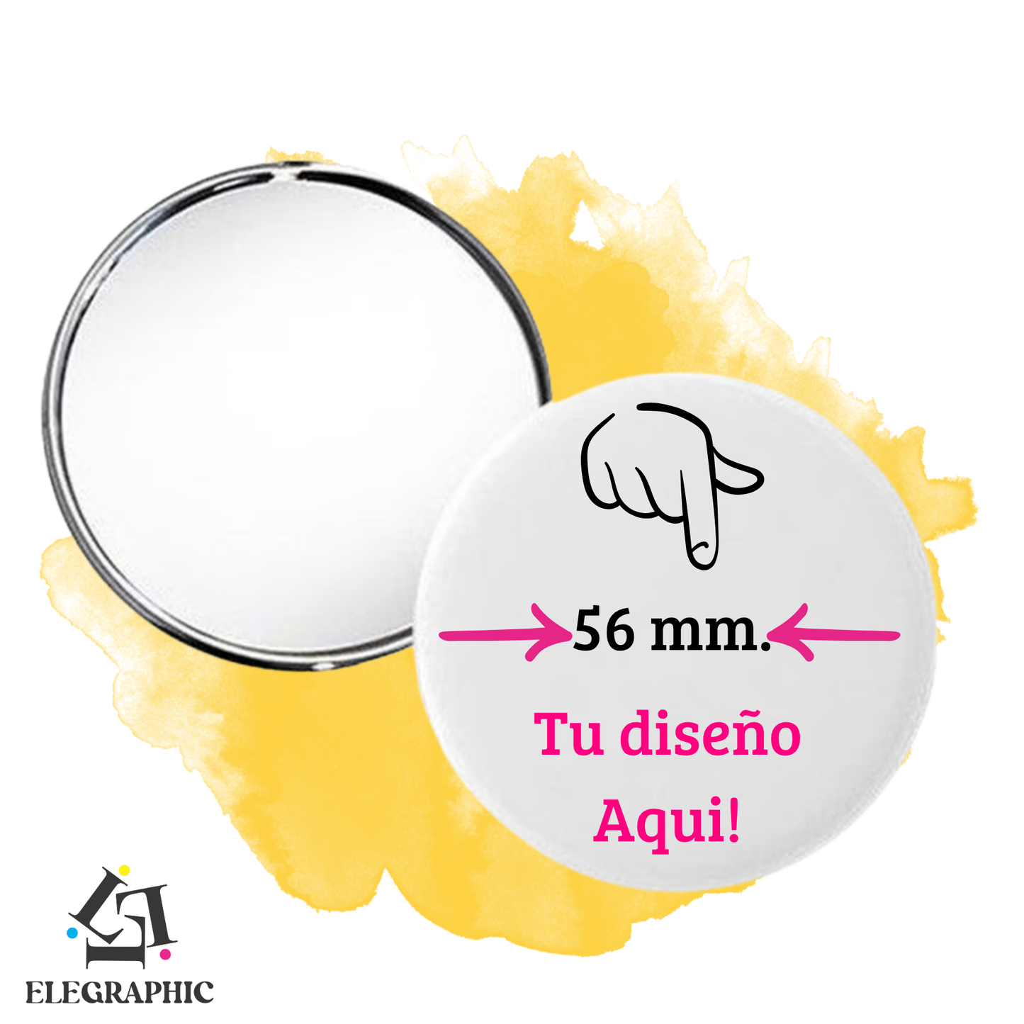 Chapita Espejo 56mm.