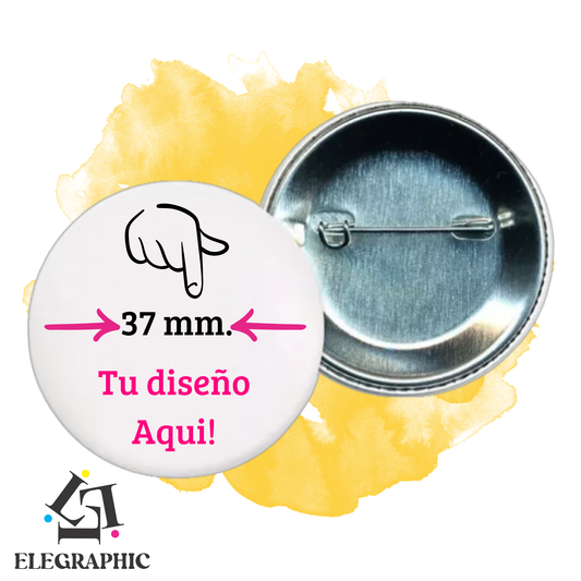 Chapita Alfiler 37mm.