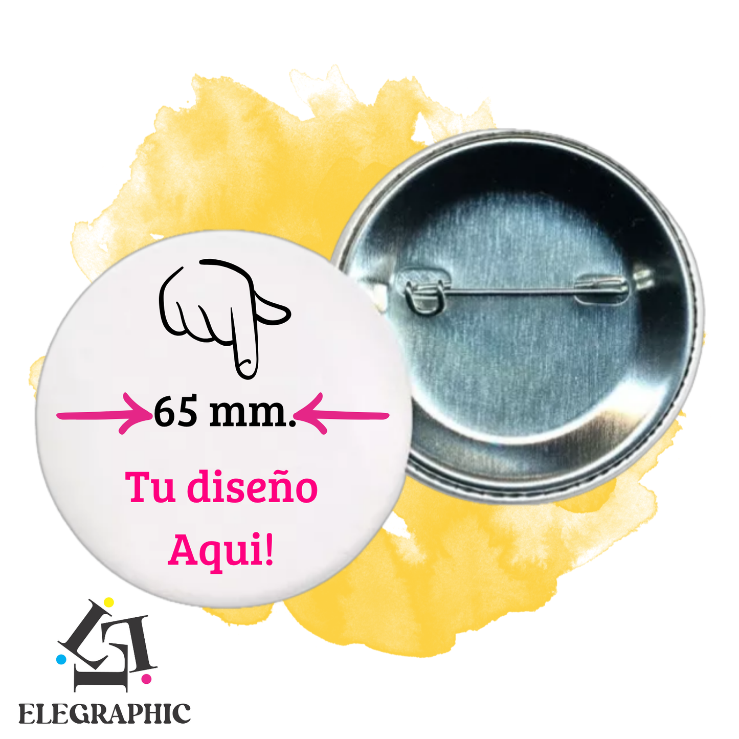 Chapita Alfiler 65mm.