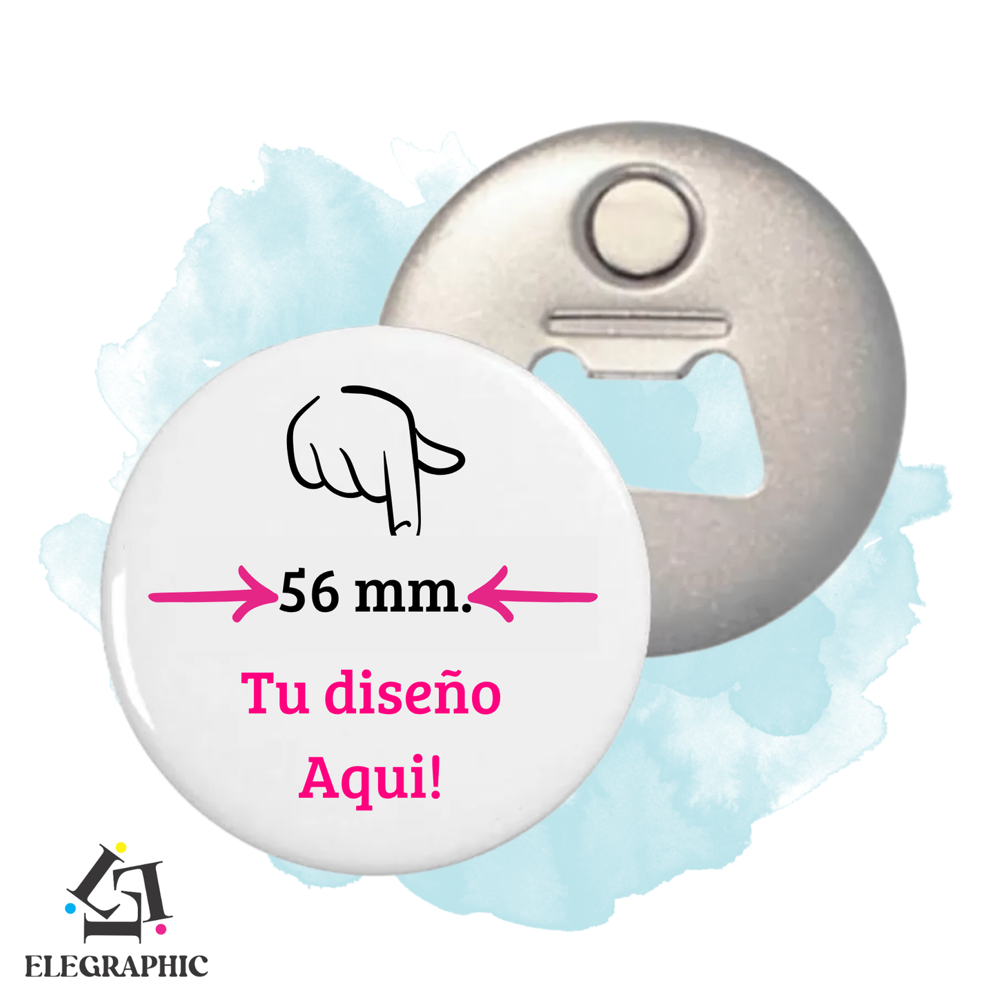 Chapita Imán Destapador 56mm.