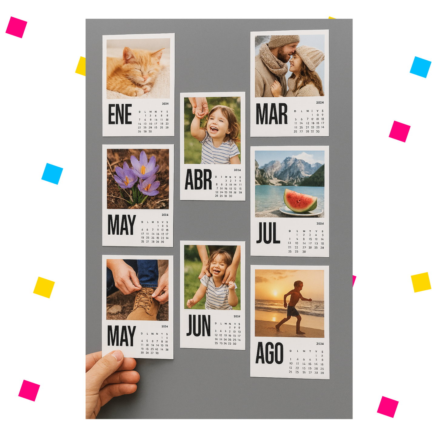 Calendario imantado mensual